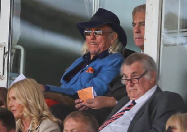 Owen Oyston was not joined in the directors box by Accringtons Andy Holt last Saturday