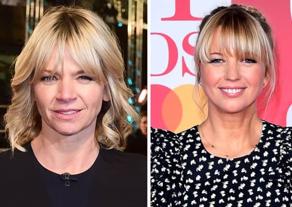 Zoe Ball (left) and Sarah Cox (right)