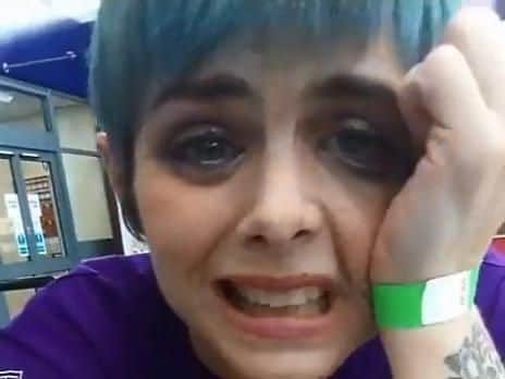 A video posted to Facebook by Sara Harvey, who blogs about her experiences with autism, was shared almost 5,000 times and seen almost 375,000 times. (Picture: Facebook/Sara Harvey/Agony Autie)