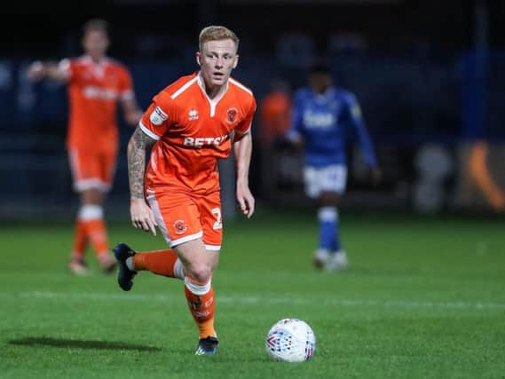 Callum Guy scored on his debut for Blackpool