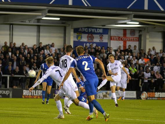 Danny Rowe tries a shot against Salford Picture: STEVE MCLELLAN
