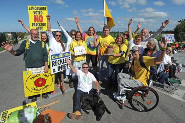 Anti-frackers celebrate the 1st birthday of GateWatch at the Preston New Road site