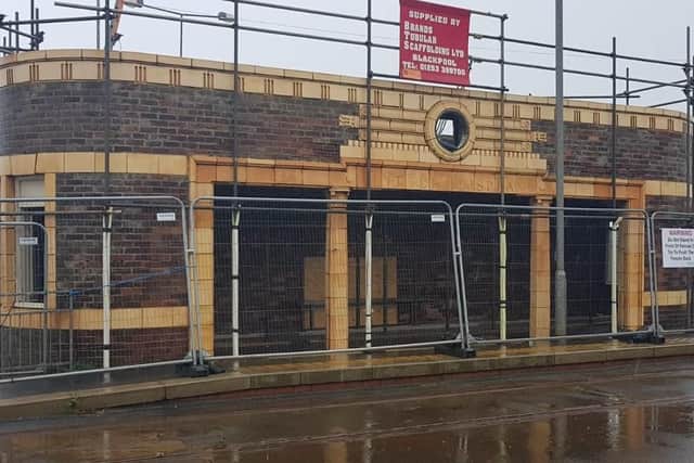 Work is set to resue at Littel Bispham tran shelter after structural porblems were found in the ceiling