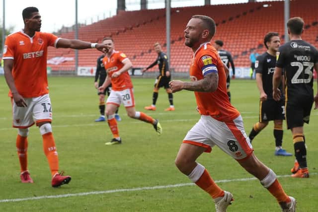 Jay Spearing gets Blackpool back on level terms after netting his second
