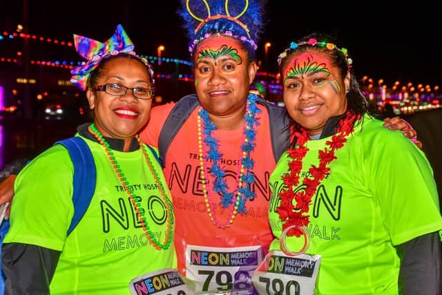 Everyone was encouraged to accessorise for the popular Neon Walk event.