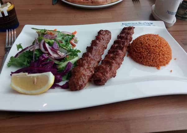 Adana Shish at Anatolia Sea View restaurant, St Annes