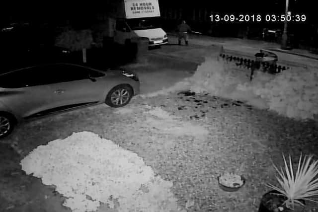 A still image taken from the CCTV footage. The man can be seen towards the middle centre of the image. CCTV provided by James Reygan