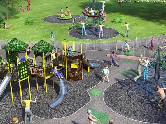 Plans for the new-look play area at Poulton's Jean Stansfield Memorial Park