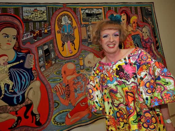 Artist Grayson Perry as he unveiled his tapestries at Sunderland Museum and Winter Gardens in 2014 (Picture: David Allan)