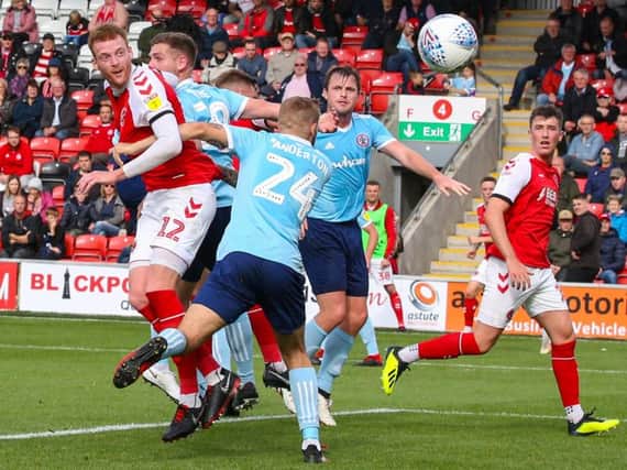 Cian Bolger heads Town in front