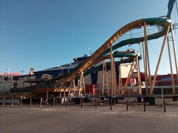 The log flume north of South Pier