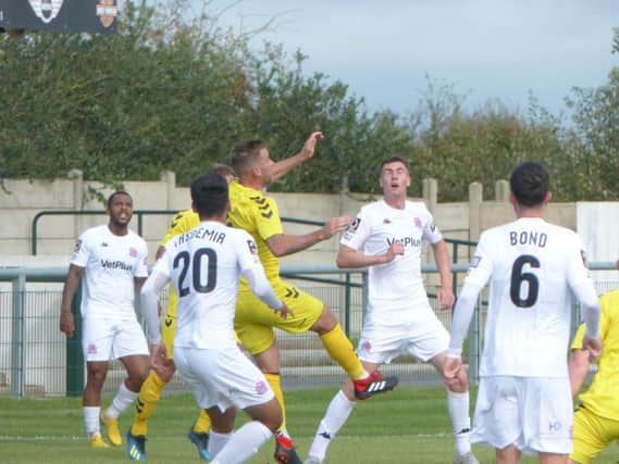 Aerial action from Fleetwood Town's win at AFC Fylde in the Lancashire Senior Cup