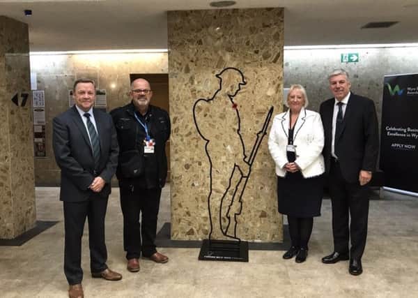 Pictured (from left to right) Garry Payne, Chief Executive of Wyre Council, Armed Forces Champions for Wyre Council, Councillor Terry Rogers and Councillor Andrea Kay and Councillor David Henderson, Leader of Wyre Council
