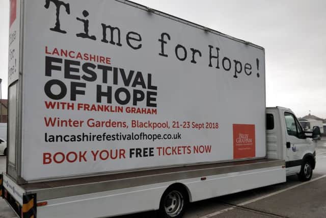Advertisement for the Festival of Hope at the WInter Gardens