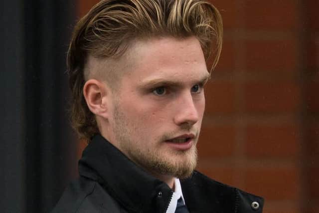 Edward Galbraith, 20, leaves Worcester Magistrates' Court where he was charged with criminal damage and burglary after he used a giraffe sculpture as a battering ram on a shop in High Street, Worcester. Photo credit: Aaron Chown PA Wire