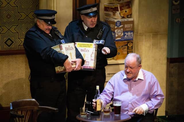 Coppers Phil (James Quinn) and Nige (Peter Wight) with landlord Ken (John Henshaw)