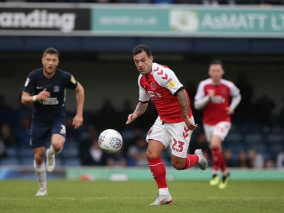 Ross Wallace in action on his Fleetwood debut Picture: DAVID HORN