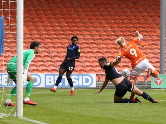 It wasn't Mark Cullen or his Blackpool team-mates' day in front of goal  Picture: CAMERA SPORT