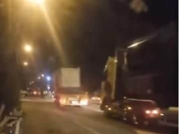 Images taken from a video by one of the anti-fracking campaigners at the gate camp at Preston New Road