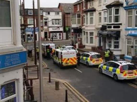Police attending an incident at a HMO in Vance Road in 2016