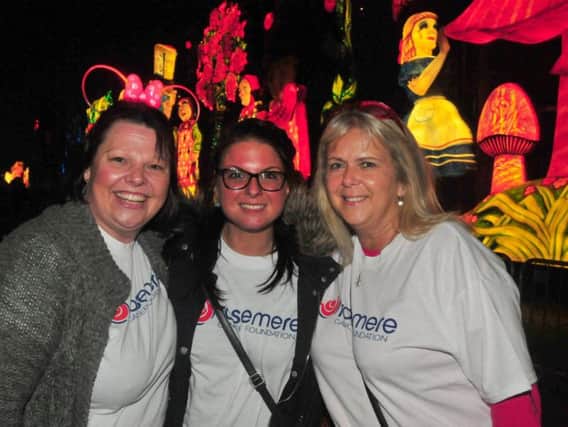 Walkers taking part in Rosemere Cancer Foundation's Walk the Lights 2017