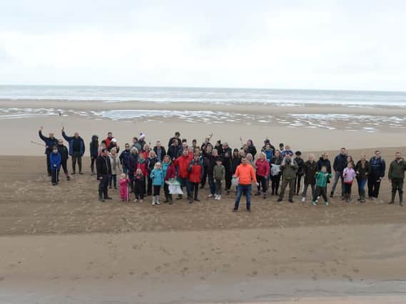 Morrisons staff joined Sea Life Blackpool for a beach clean