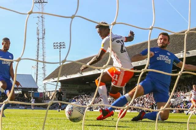 Armand Gnanduillet bundles home Blackpool's first