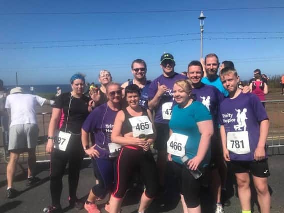 Some of the Hellrunner team warming up at the Beaverbrooks Blackpool 10k