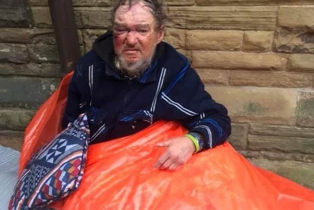 Igor Gieci, who was attacked by three teenagers as he slept in his tent in Blackpool (Picture: Mark Butcher/Facebook)