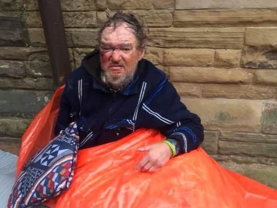 Igor Gieci, who was attacked by three teenagers as he slept in his tent in Blackpool (Picture: Mark Butcher/Facebook)