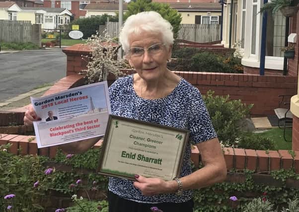 Enid Sharratt, who was declared a green hero in Gordon Marsdens Local Heroes awards 2017