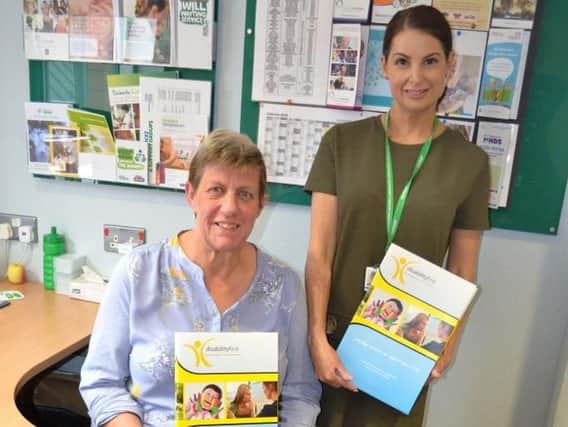 Carol Reid and Macmillan Cancer Information and Support Officer, Kerrie Newsham.