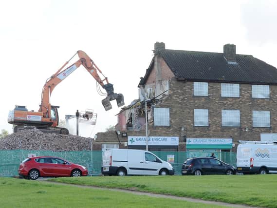 Demolition at the Chepstow Road shops
