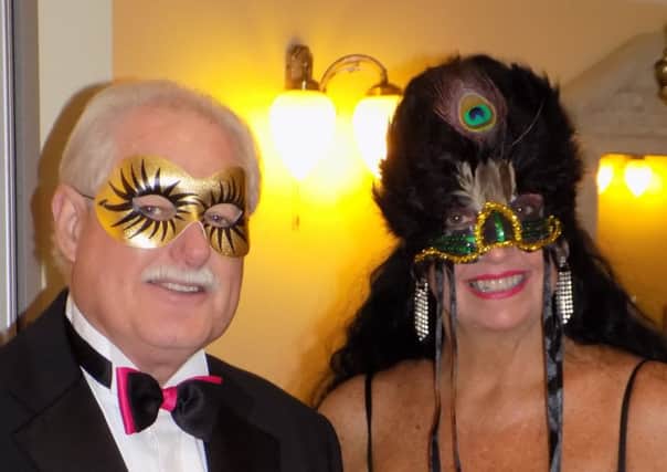 Craig and Carlla Harris at the St Annes Carnival masquerade ball held at the Bedford Hotel, St Annes