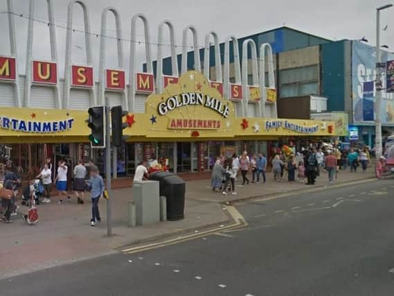 The eight-year-old was allegedly targeted at the Golden Mile Amusements arcade (Pic: Google Maps)
