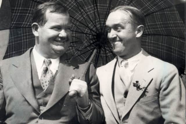 Laurel and Hardy in Blackpool in 1947