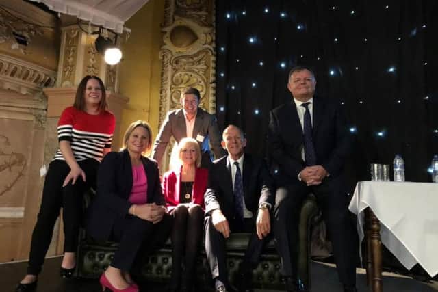 More than 150 people attended the launch of the Reponsible Business Network at the Pavillion Winter Gardens. Pictured from left to right are Michelle Walker project manager for the Responsible Business Network, Anna Blackburn from Beaverbrooks, Jane Cole from Blackpool Transport, Andy Charles, from Business in the Community, Mark Adlestone from Beaverbrooks and Steve Fogg from BAE Systems.