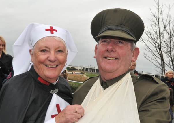 Photo Neil Cross
The first Homecoming commemorative event for Armistice Day  at Fleetwood as held in 2014. Pictured are Linda and Fred Riley