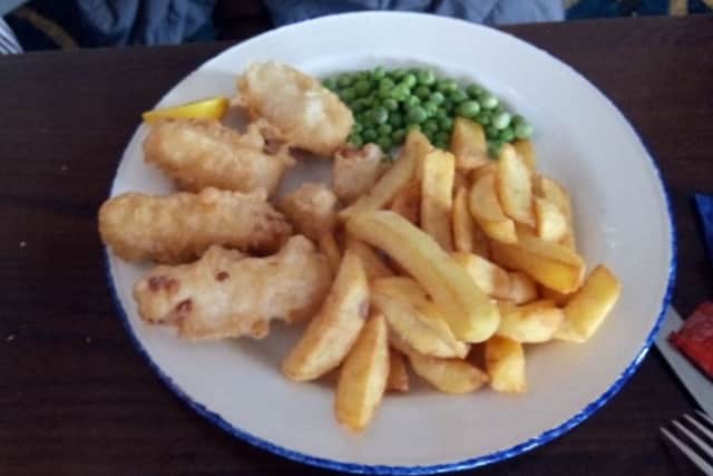 Halloumi and chips at the Newton Arms