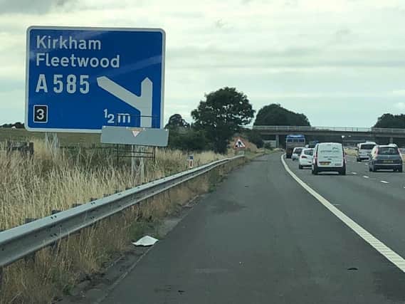 The crash happened near Junction 3 of the M55