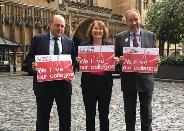 Myerscough College principal and chief executive Alison Robinson in London with Ben Wallace