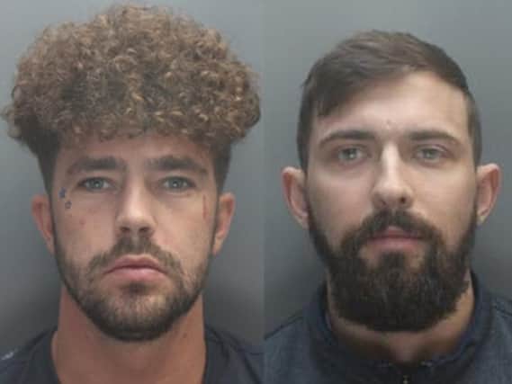 From left: Josh Baker, and Robert Tate-Potts, both from Blackpool, have been jailed after police smashed a regional drugs gang