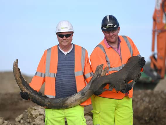 Excavator machine operator Darren Hickman (left) and site foreman Dai Davies