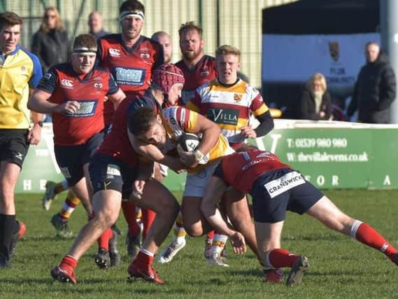 Fylde meet solid resistance from the Hull defence Picture: CHRIS FARROW