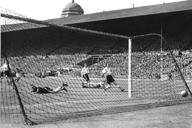 Blackpool V Bolton 1953 FA Cup final at Wembley. The first goal - Stan Mortensen