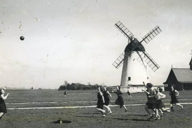 Youngsters playing on Lytham Green, in September 1977