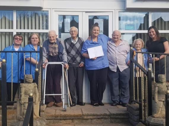 Staff and residents from Knights Care Home in St Annes.