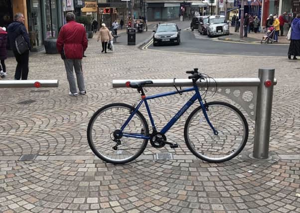 Blackpool Fire Station tweeted this picture, urging people not to block the town centre gates, of a bike that wasn't locked up very securely