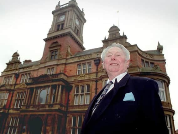 Former Mayor Henry Mitchell outside the town hall