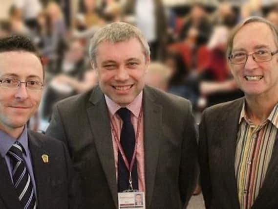 Left to Right, Neil Jack, chief executive of Blackpool Council, Coun Mark Smith Cabinet Member for Regeneration, Enterprise and Economic Development and  Geoff Reeves from Blackpool Unlimited